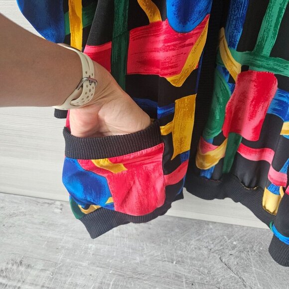 Peter Popovitch Ladies Multicolor Abstract Vintage Jacket Cardigan Size M USA - Picture 6 of 15